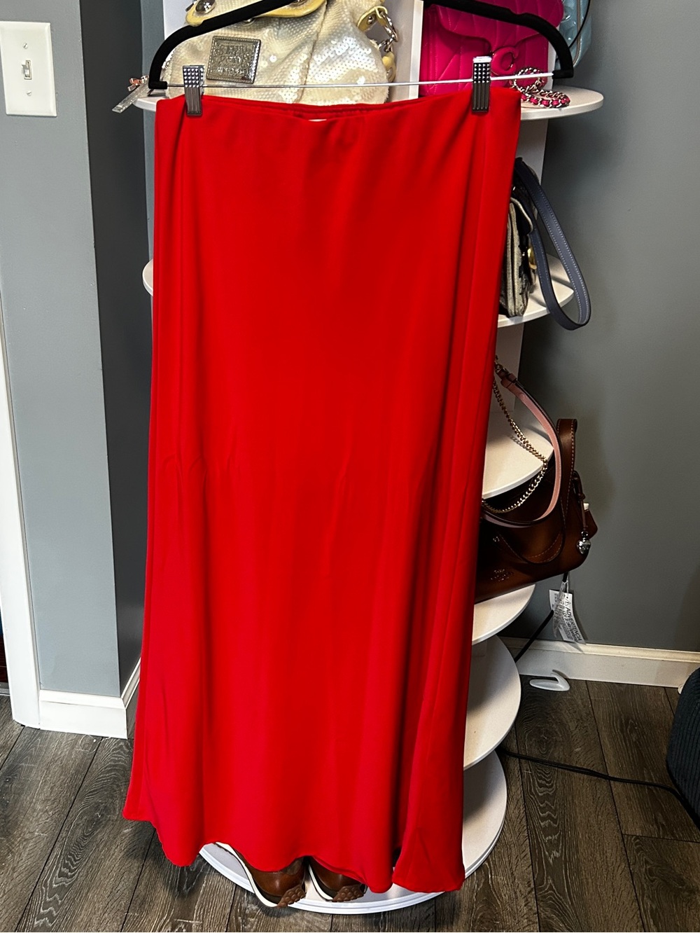 ABERCROMBIE red maxi skirt